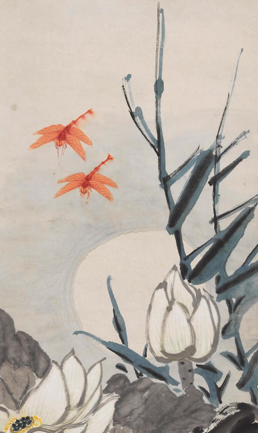 碧月说宝·同一藏家珍藏书画专场 金梦石 门外野风开白莲