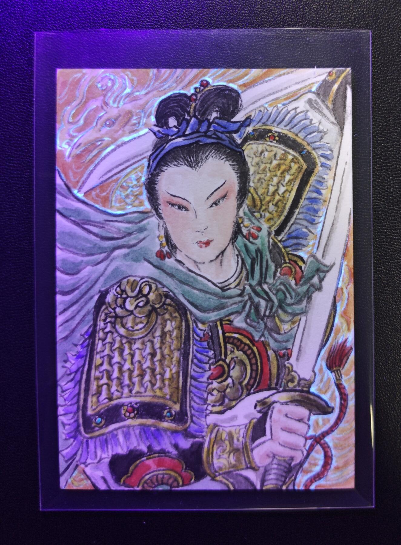 天玑星卡拍第181期《3.26周四截拍》持续收拍收评中 满赠卡需备注 【手绘卡】张先军 一丈青·扈三娘 手绘卡