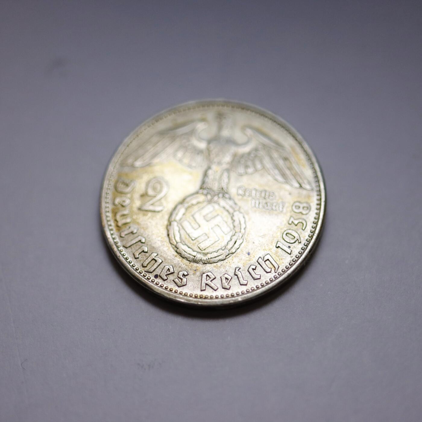 观钱 近现代机制币拍卖No.005（全场顺丰包邮，不区分偏远地区）  德国兴登堡 5 马克纪念银币（1935-1936 年版）