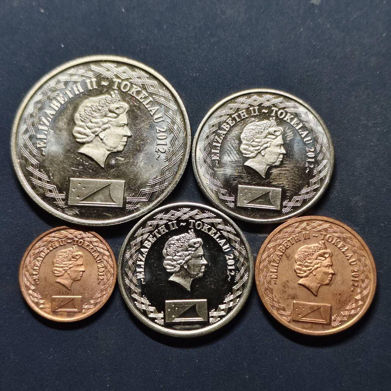 【全场包邮】纯粹捡漏拍512场 托克劳2012年清年份5枚套币