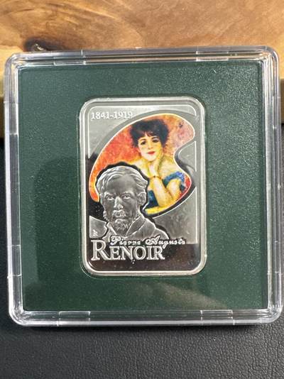 ❤️【币观天下】❤️ 第345期钱币拍卖场- 2026.3.20周五晚上6点半场 长期征集拍品  - 安道尔2008世界画家系列雷诺阿彩色银币有证无盒