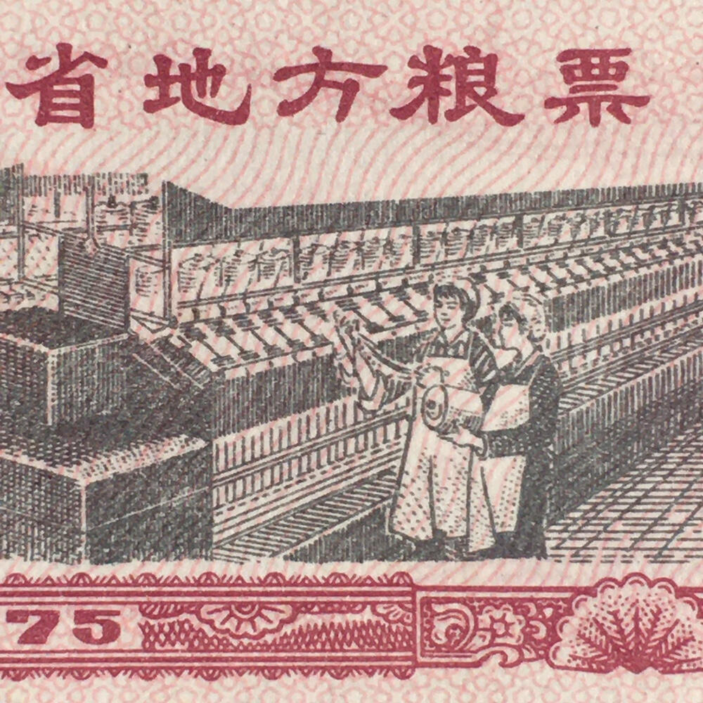        稀少1975年青海省地方粮票伍市斤经典人物全新品相未流通1枚原版真品如图供应票证旧藏文玩艺术收藏