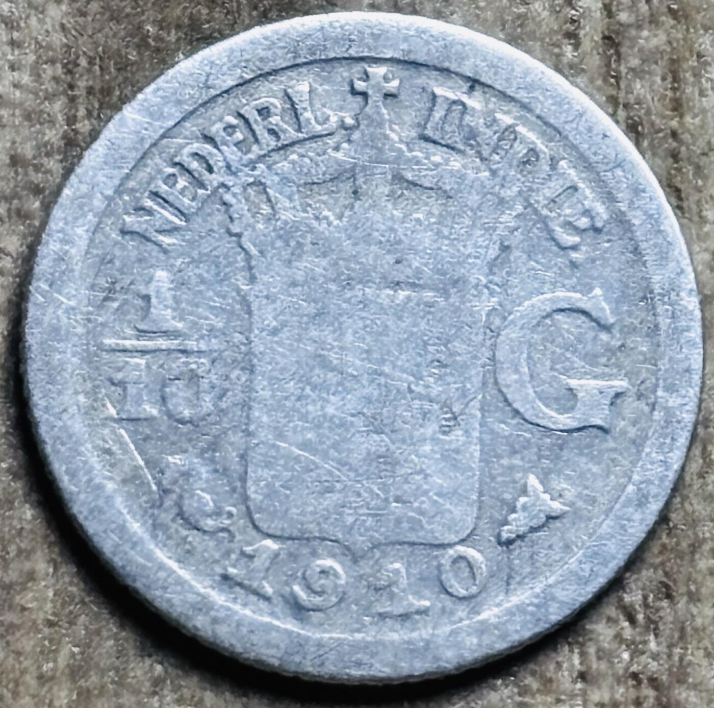 文馨钱币收藏第 297 场，银币，古钱币，铜元场，长期接代拍业务 1910 年荷属东印度威廉明娜女王时期 1/10 盾银币 1.25 克 720 银