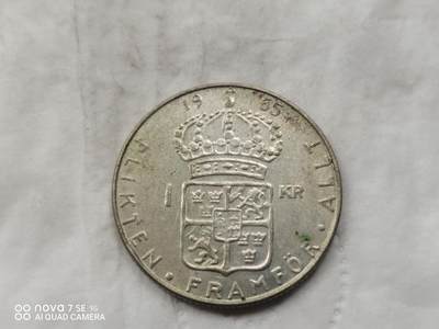 银币 - 1965年瑞典1克郎银币