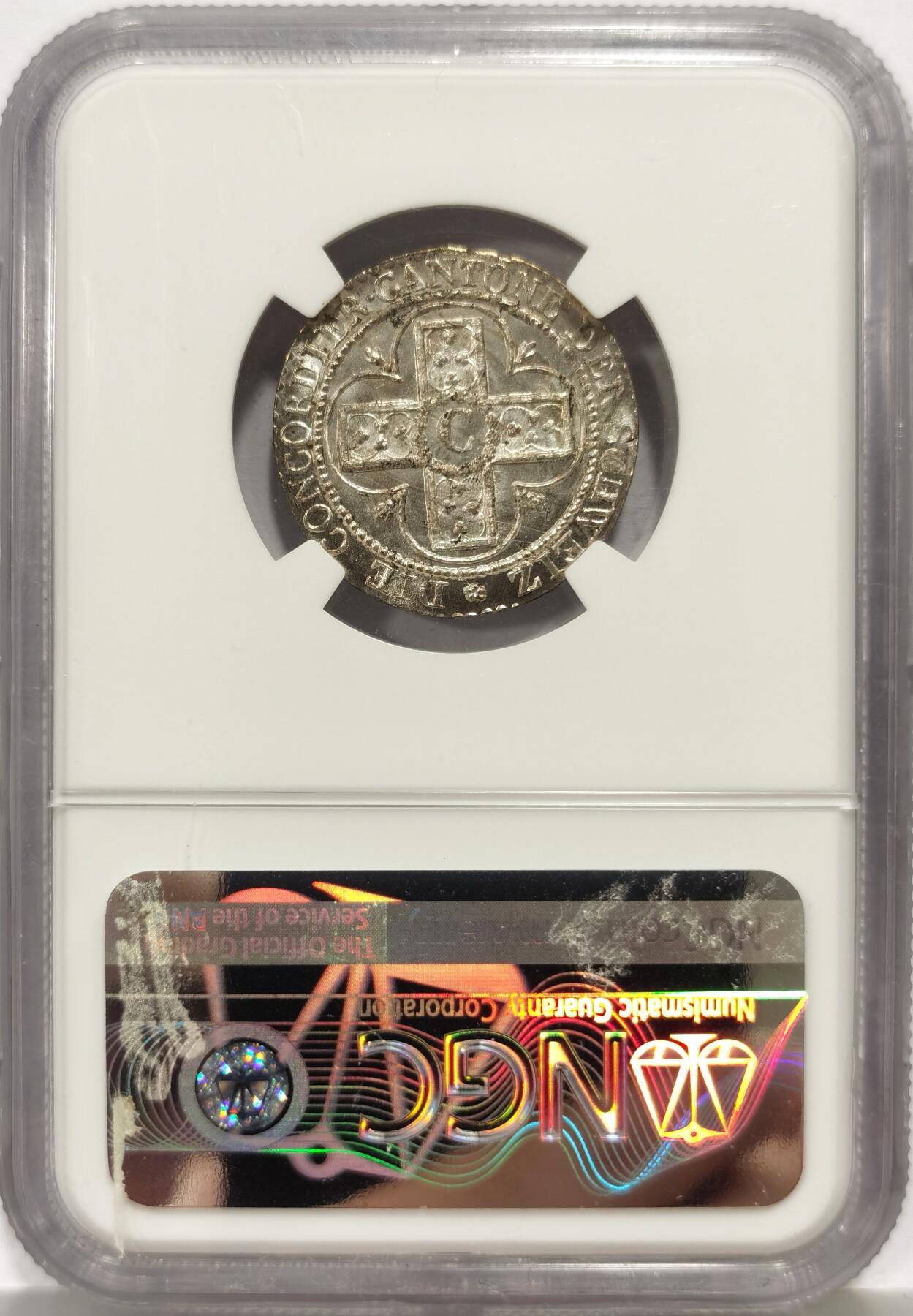 博洋堂世界钱币拍卖第165期（全场包邮） NGC MS67 瑞士阿尔高1826年Batzen银币，冠军分！