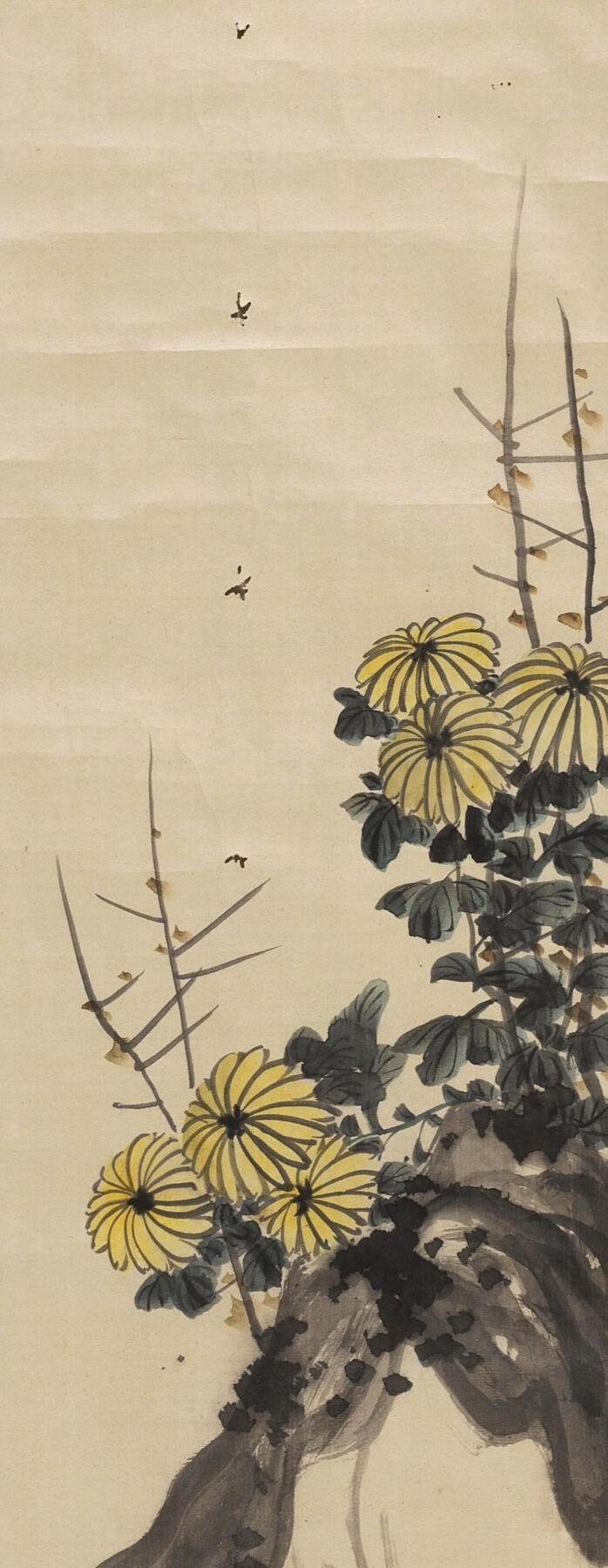 碧月说宝·同一藏家珍藏书画专场 胡公寿 傲霜寒菊