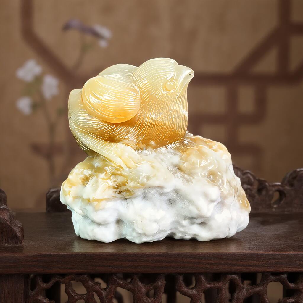 碧月说宝.君子怀瑾·当代和田玉清风专场(四) 糖玉英明神武摆件