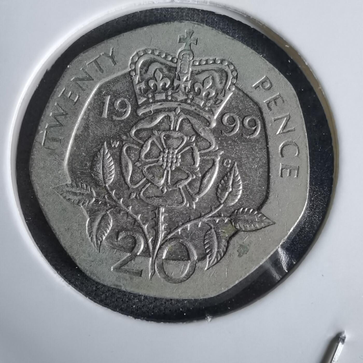 沼泽如烟--第1027场 英国1999年20便士