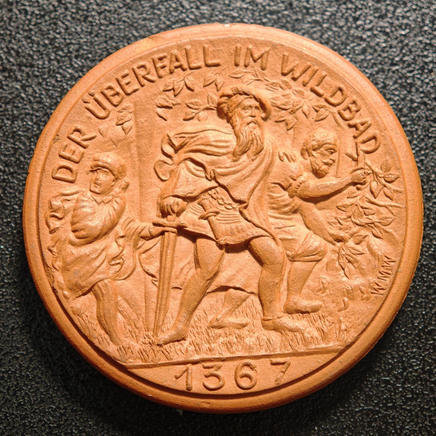 【德藏】世界币章拍卖第168期（拍品征集中~欢迎藏友联系） 罕见品种！1923年 德国紧急时期巴登野猪陶瓷币纪念章 直径约：39.5mm；重约：11.1g