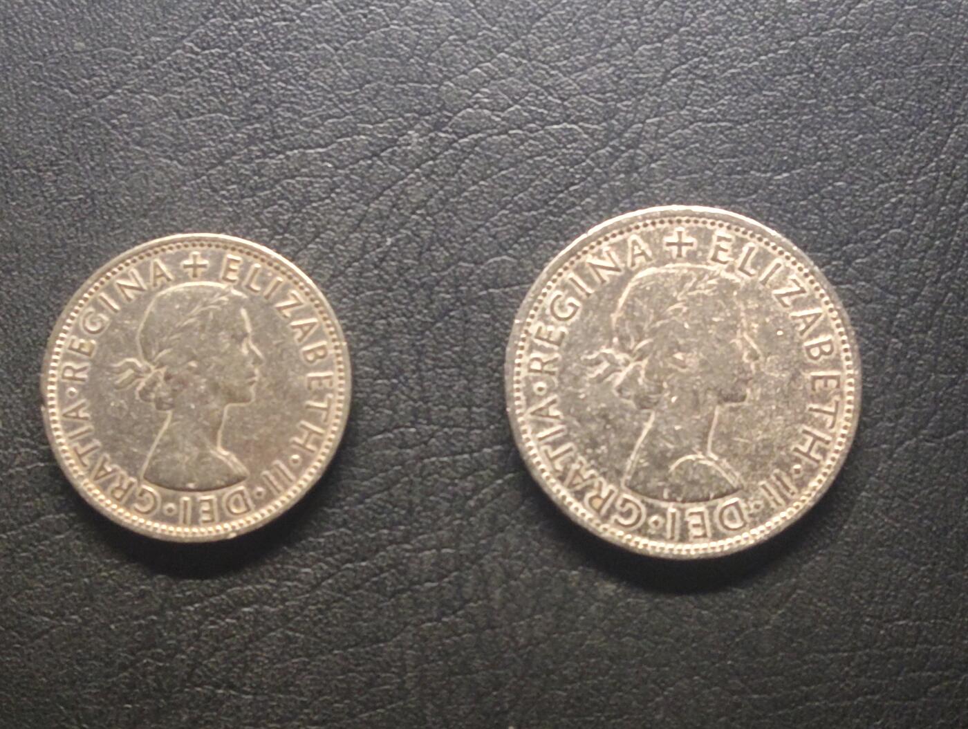 荟藏特别场次第九期——“社长的硬币堆” 英国女王版2先令+半克朗