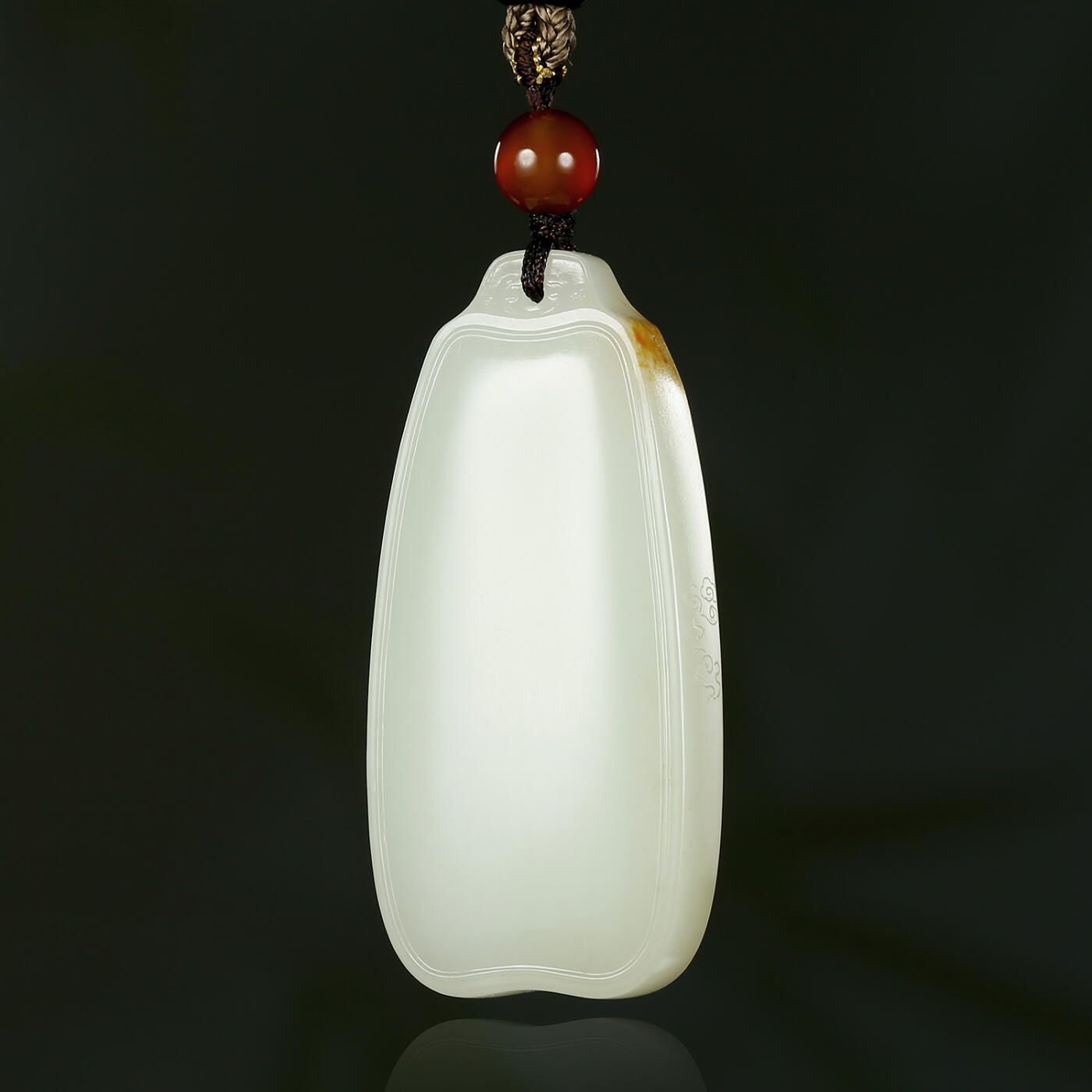 碧月说宝.君子怀瑾·当代和田玉清风专场(三) 高俊华 洒金皮和田玉籽料平安如意牌