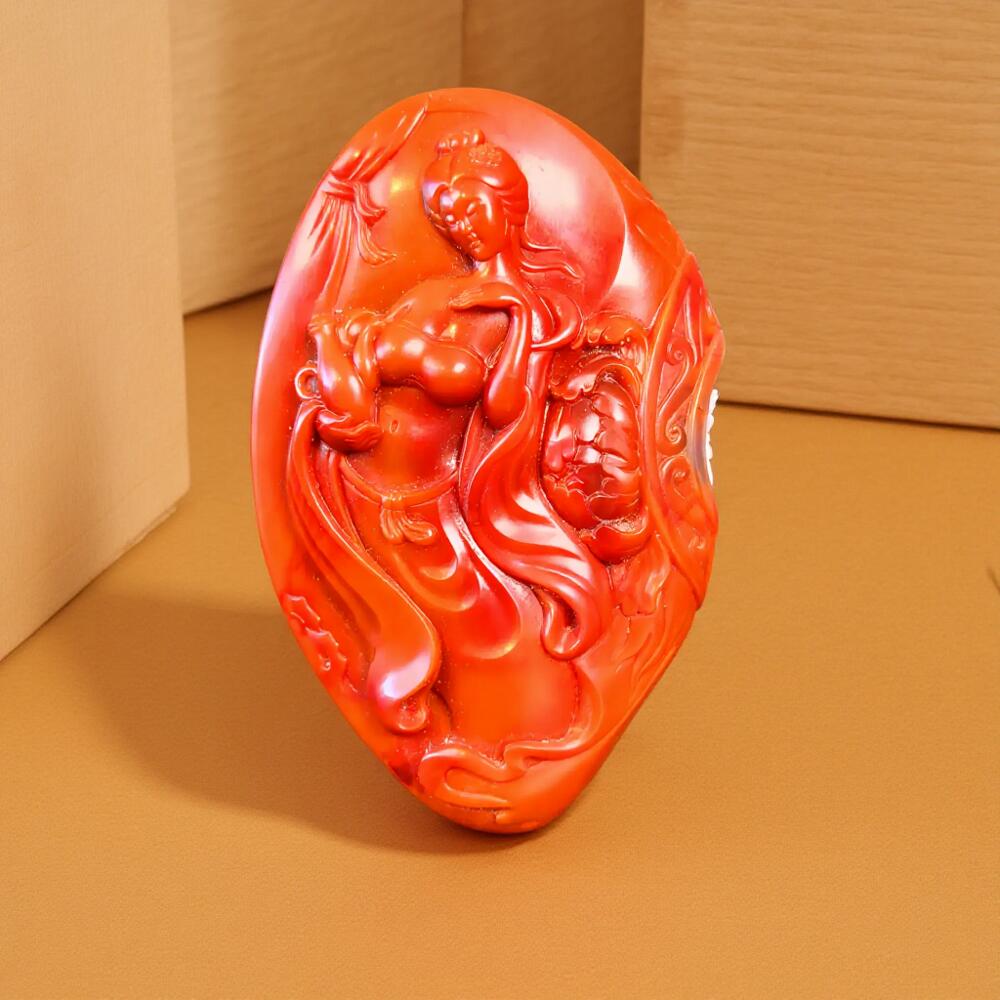 碧月说宝.君子怀瑾·当代和田玉清风专场(三) 苏工 玉贵人“遇贵人”南红吊坠