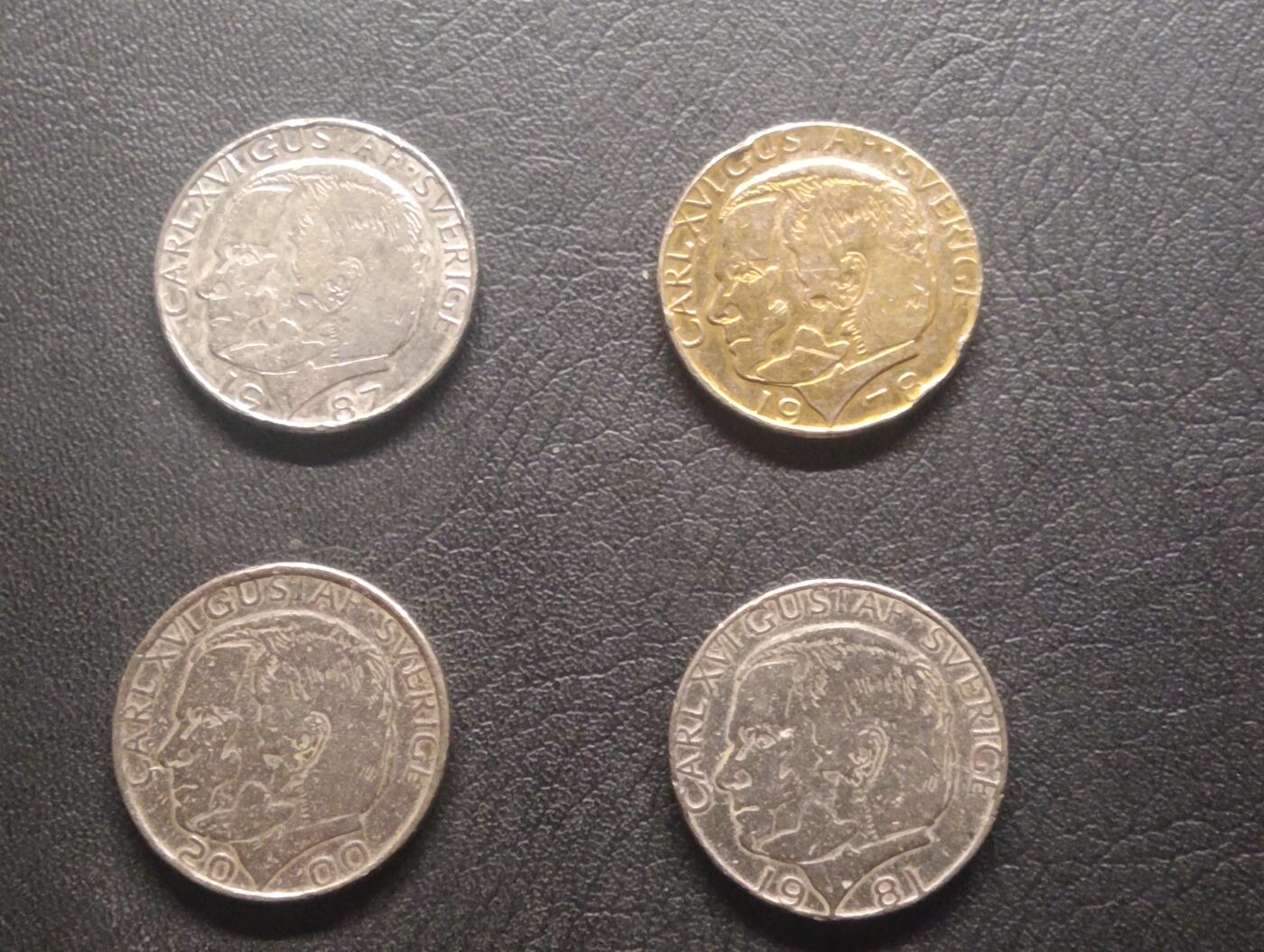 荟藏特别场次第十期——“社长的硬币堆” 瑞典1克朗批量四个