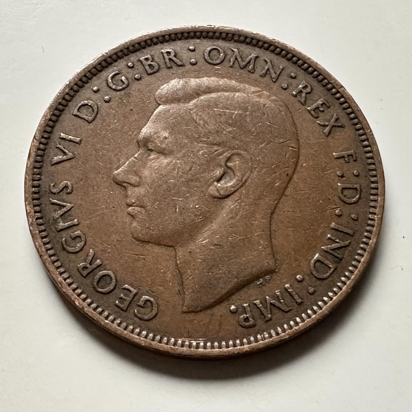 🌹外币初藏🌹🐯2026年第32场   每周二四六晚8️⃣点 接代拍 英国 1945年 一便士  b