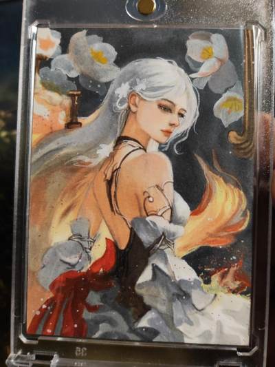 阳大大卡牌拍卖第105期（持续收拍品，周五晚上九点截拍，进群福利早知道） - 【手绘卡】曙光工作室 暮冬 花无缺 手绘原稿 1/1