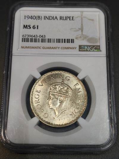 国内外机制币银元拍场 小精品场 - ms61英属印度乔治六世1卢比