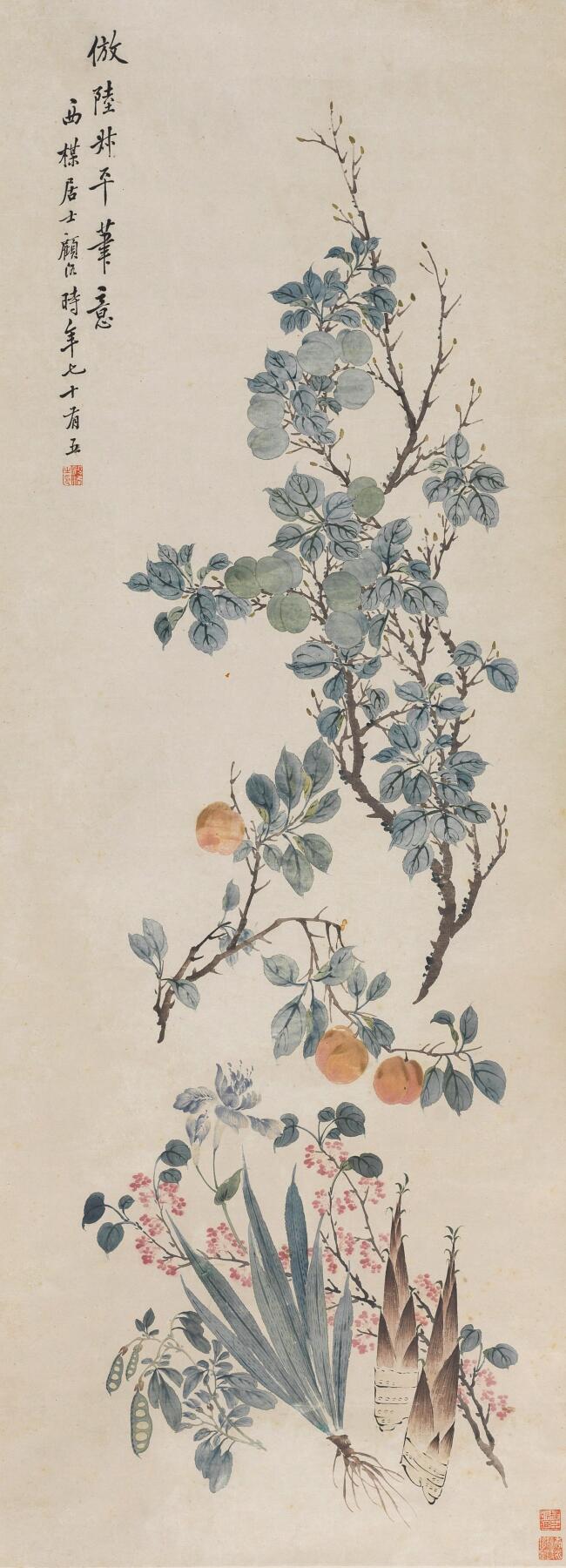 碧月说宝·同一藏家珍藏书画专场 顾洛 岁朝图