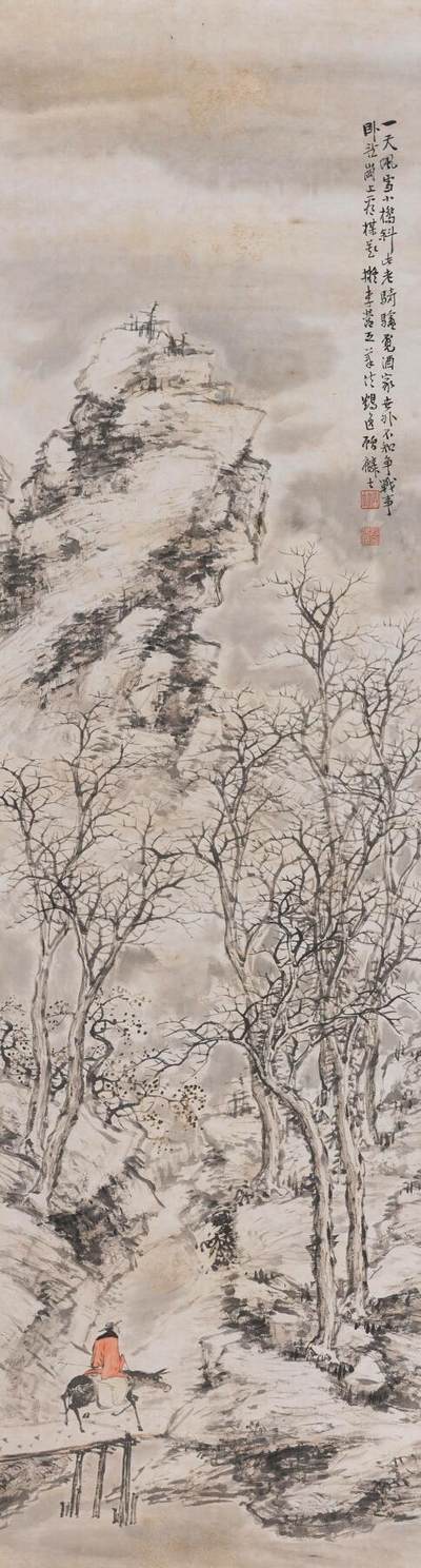 碧月说宝·同一藏家珍藏书画专场 - 顾麟士 骑驴访友