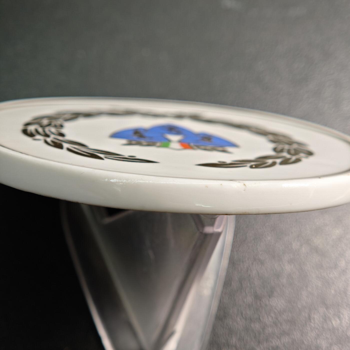 【德藏】世界币章拍卖第168期（拍品征集中~欢迎藏友联系） 匈牙利霍洛瓦察瓷厂-意大利水上运动主题大尺寸陶瓷纪念章 直径约：85.4mm；重约：73.1g