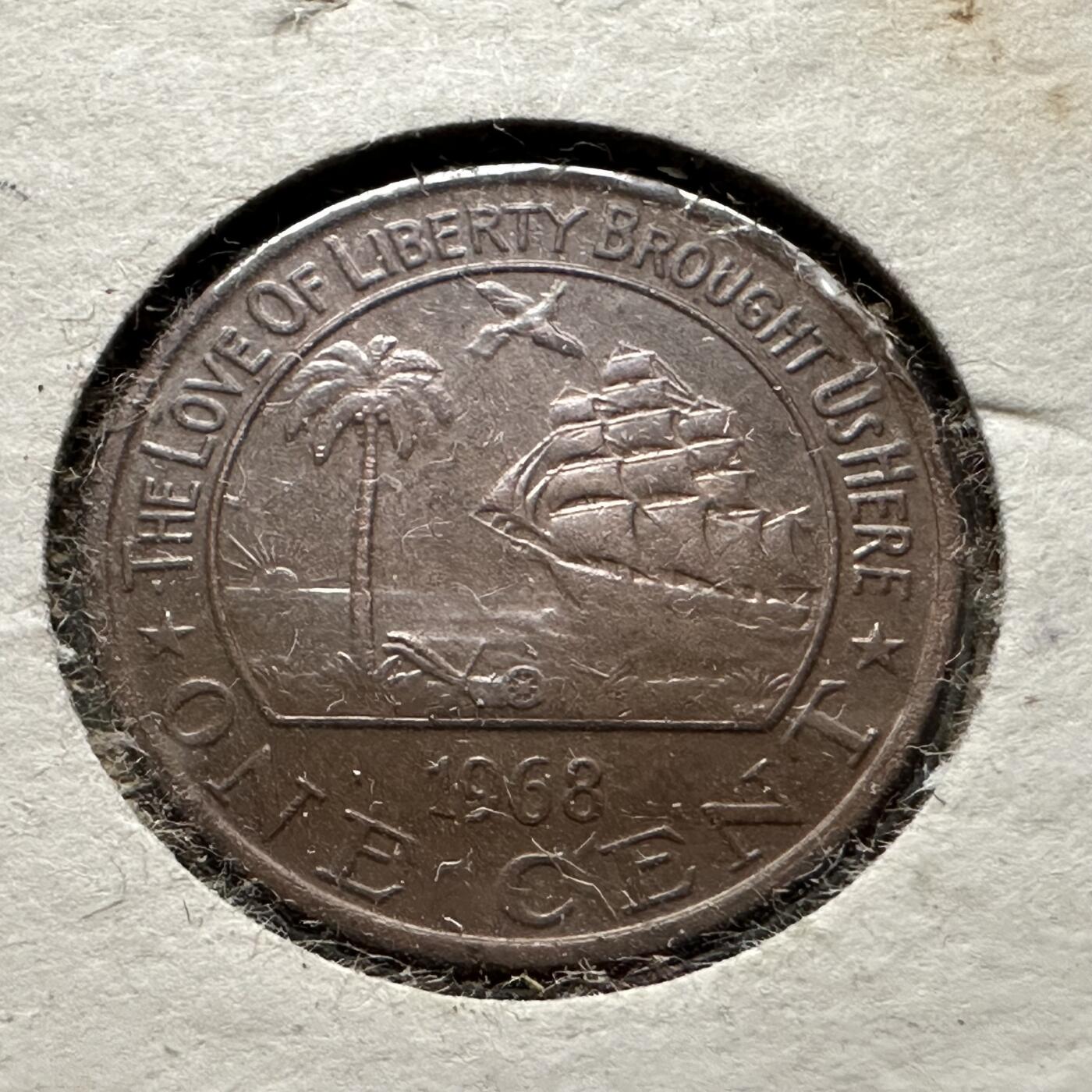 🌹外币初藏🌹🐯2026年第32场   每周二四六晚8️⃣点 接代拍 利比里亚1968年一分