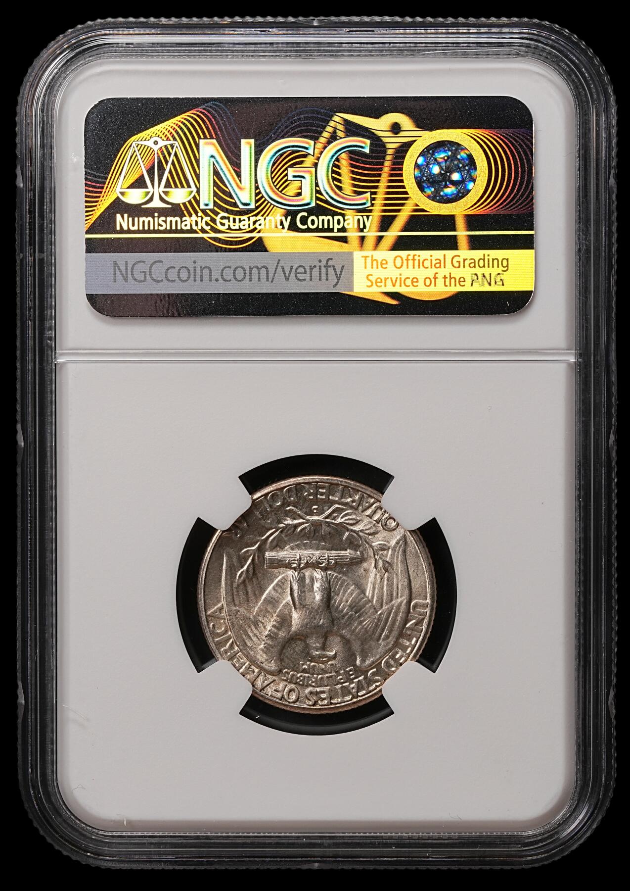 修遠堂世界钱币第108期 NGC MS65 1947年美国25美分银币，D厂铭