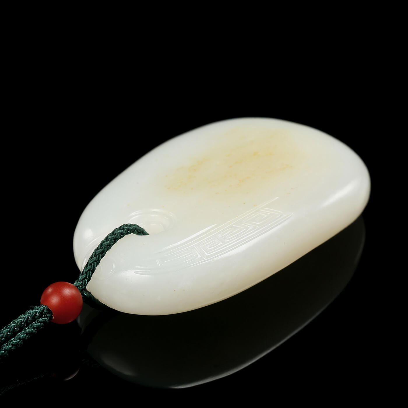 碧月说宝.君子怀瑾·当代和田玉清风专场(三) 洒金皮和田玉博古纹平安牌