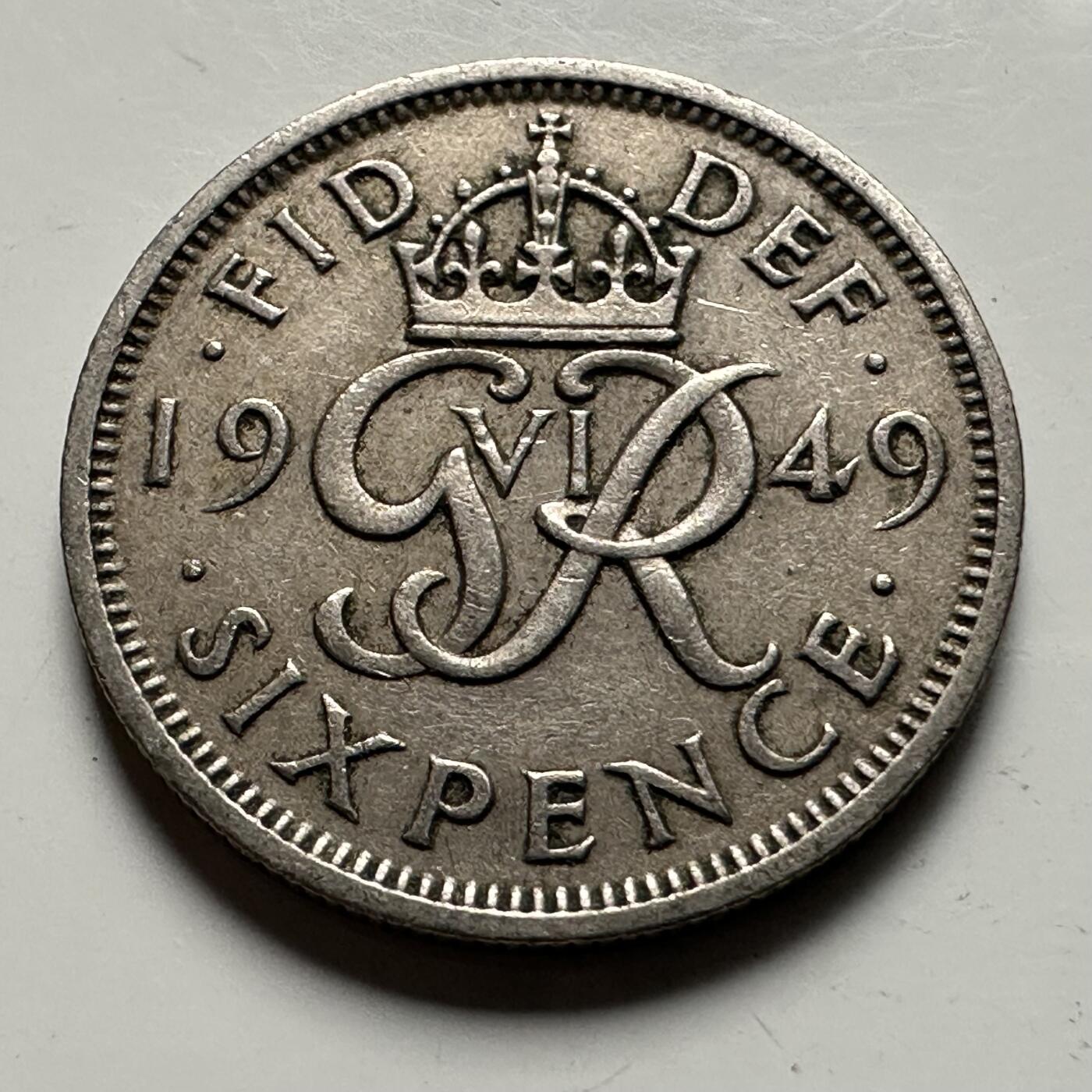 🌹外币初藏🌹🐯2026年第32场   每周二四六晚8️⃣点 接代拍 英国 1949年 6便士  