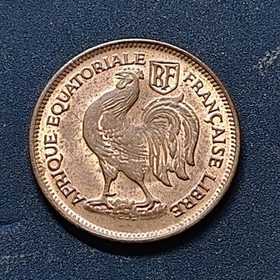 【全场包邮】纯粹捡漏拍513场 - 法属赤道非洲1943年50分铜币 UNC品相