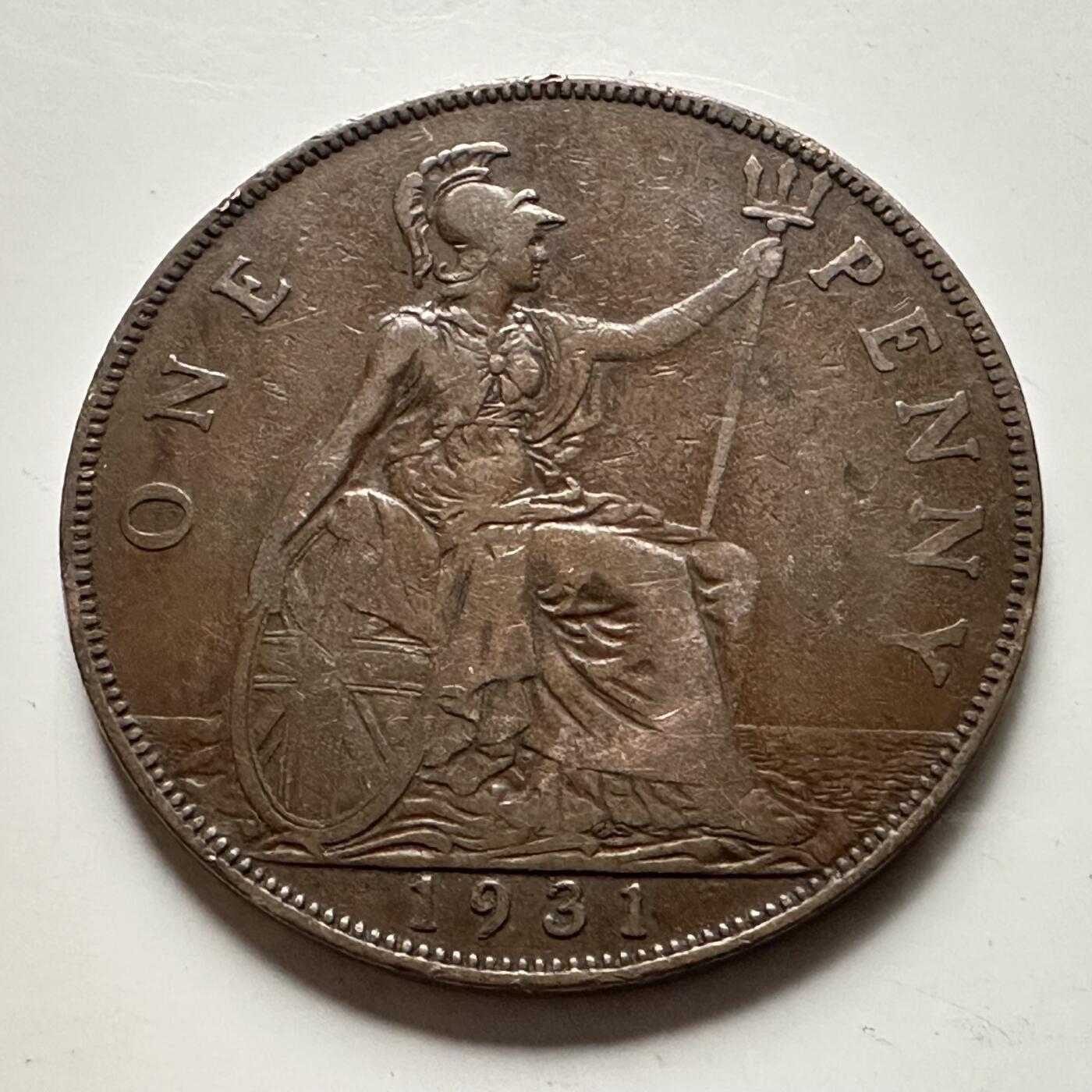 🌹外币初藏🌹🐯2026年第32场   每周二四六晚8️⃣点 接代拍 英国 1931年 一便士  