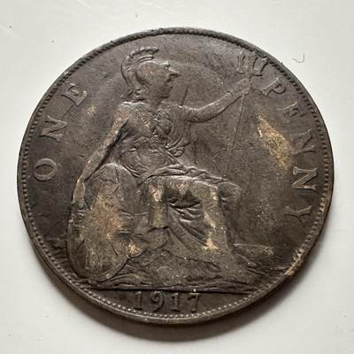 🌹外币初藏🌹🐯2026年第32场   每周二四六晚8️⃣点 接代拍 - 英国 1917年 一便士  