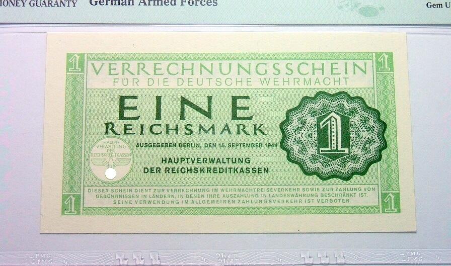 高分 PMG MS66 德国第三帝国1944年1马克 原光挺版