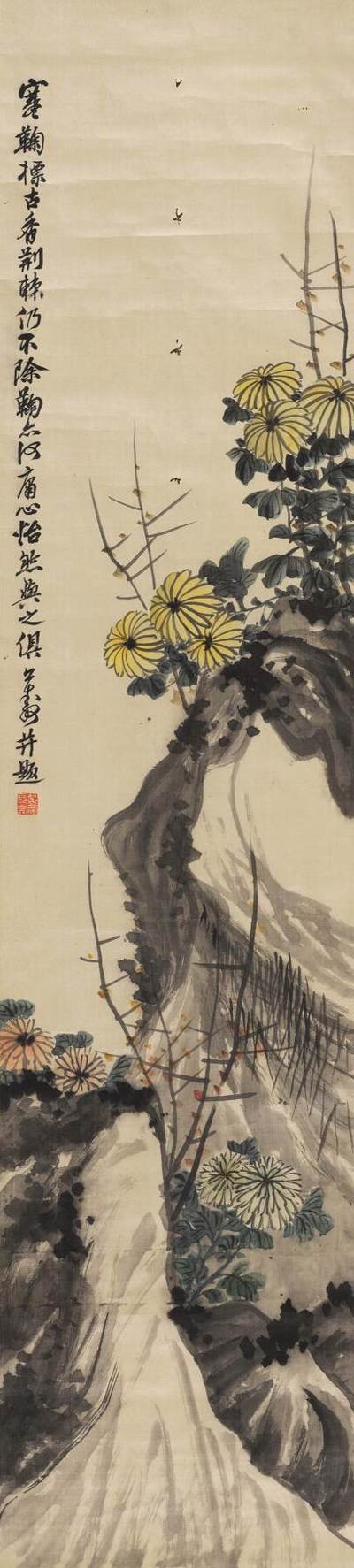 碧月说宝·同一藏家珍藏书画专场 - 胡公寿 傲霜寒菊