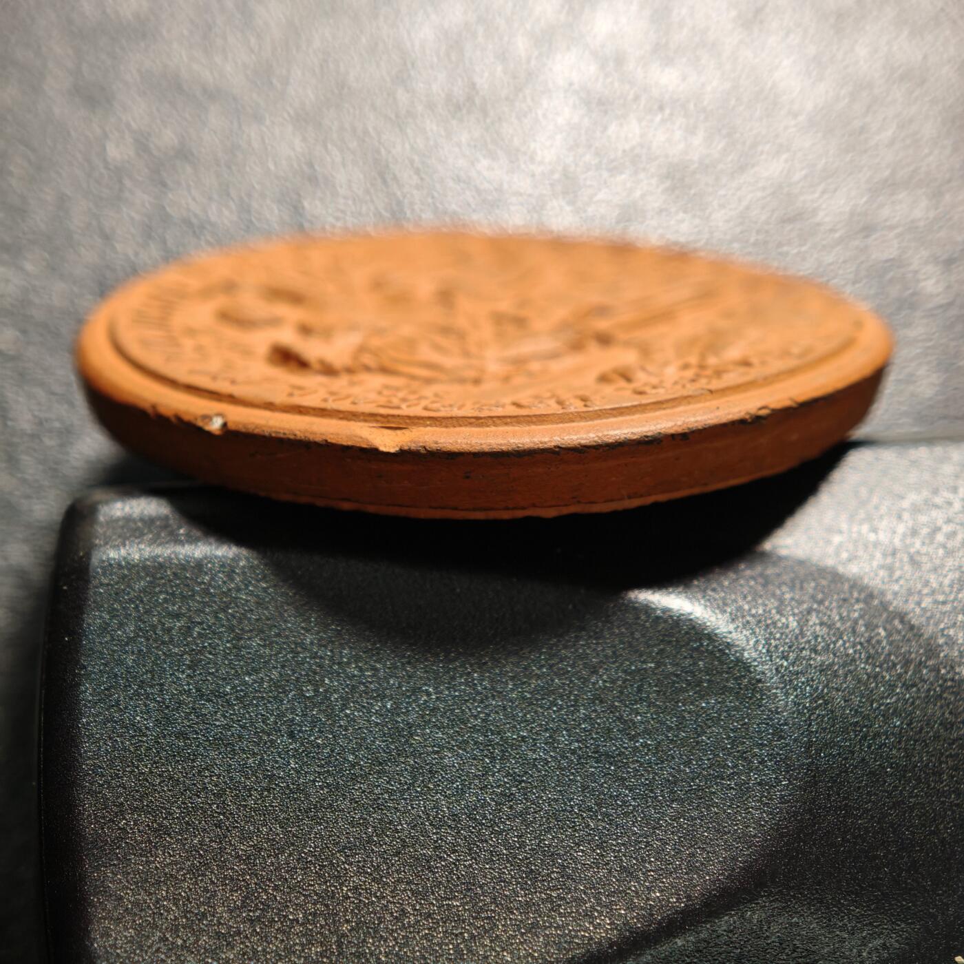 【德藏】世界币章拍卖第168期（拍品征集中~欢迎藏友联系） 罕见品种！1923年 德国紧急时期巴登野猪陶瓷币纪念章 直径约：39.5mm；重约：11.1g