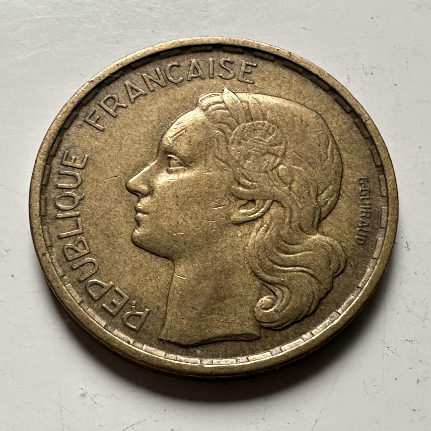 🌹外币初藏🌹🐯2026年第32场   每周二四六晚8️⃣点 接代拍 法国1950年 20法郎 a