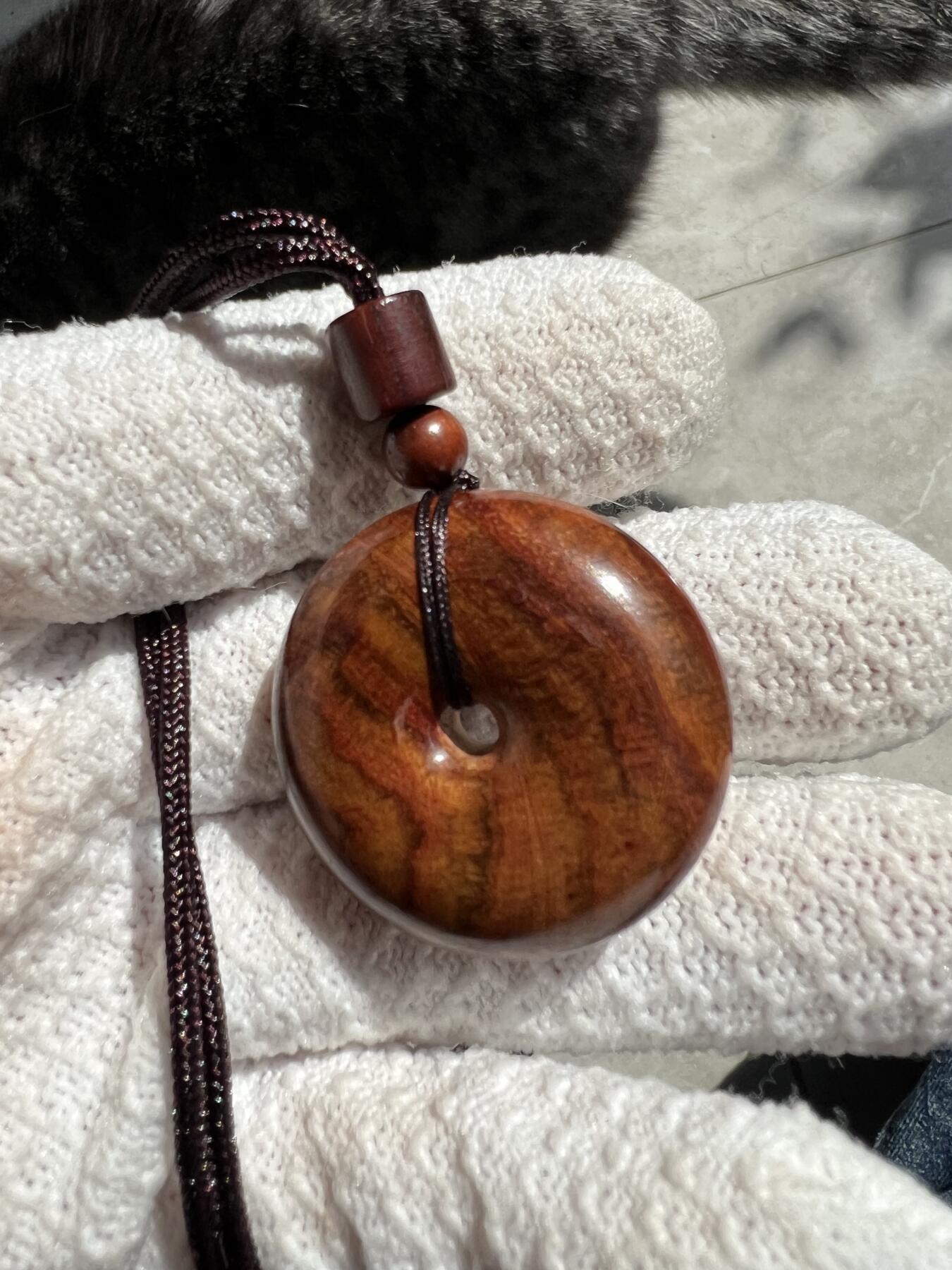 零元拍：海南黄花梨平安扣：33.5/12.5MM