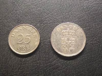 荟藏特别场次第十期——“社长的硬币堆” - 丹麦弗里德里克九世版25欧尔+1克朗