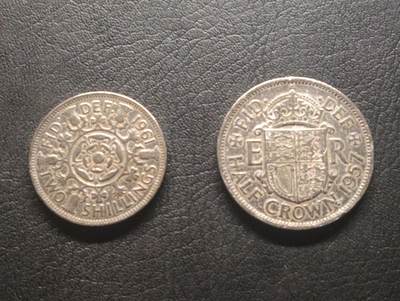 荟藏特别场次第十期——“社长的硬币堆” - 英国女王版2先令+半克朗