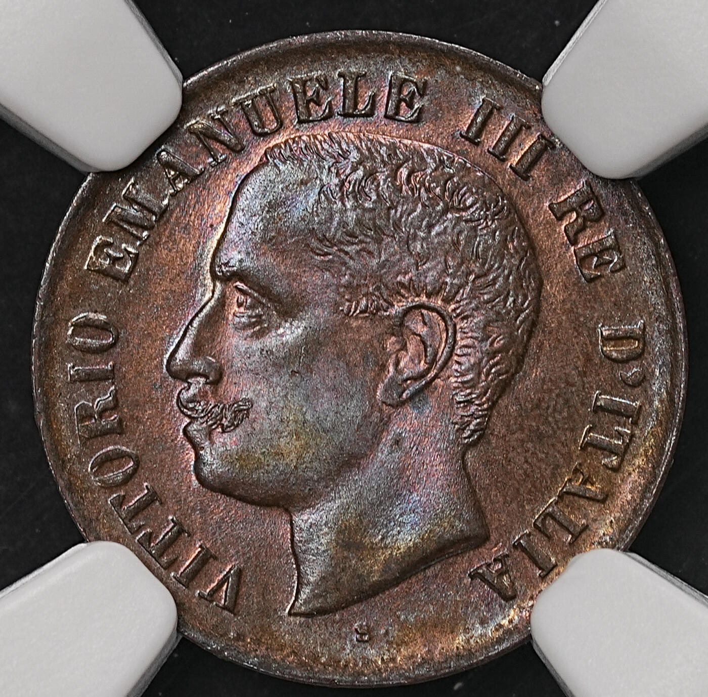 修遠堂世界钱币第108期 NGC MS64BN 1904年意大利1分铜币