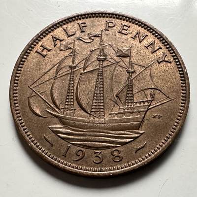 🌹外币初藏🌹🐯2026年第32场   每周二四六晚8️⃣点 接代拍 - 英国 1938年 半便士  a