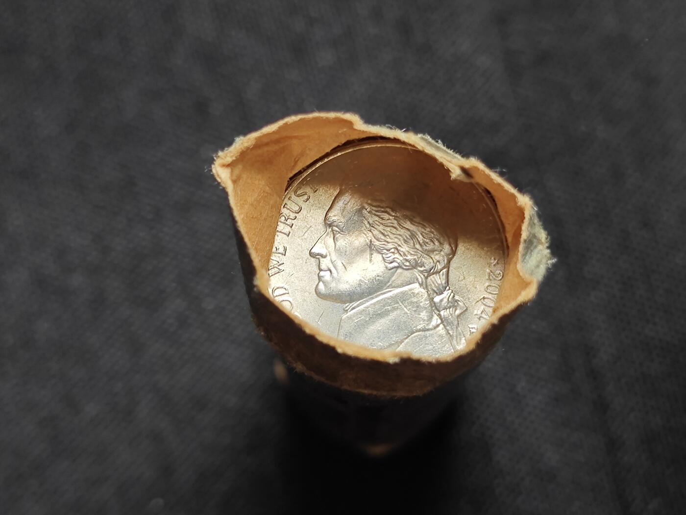 KK钱币收藏小铺   套币专场 2月预留时间 周末发货  美国5分纪念币 一卷40枚 原卷少见