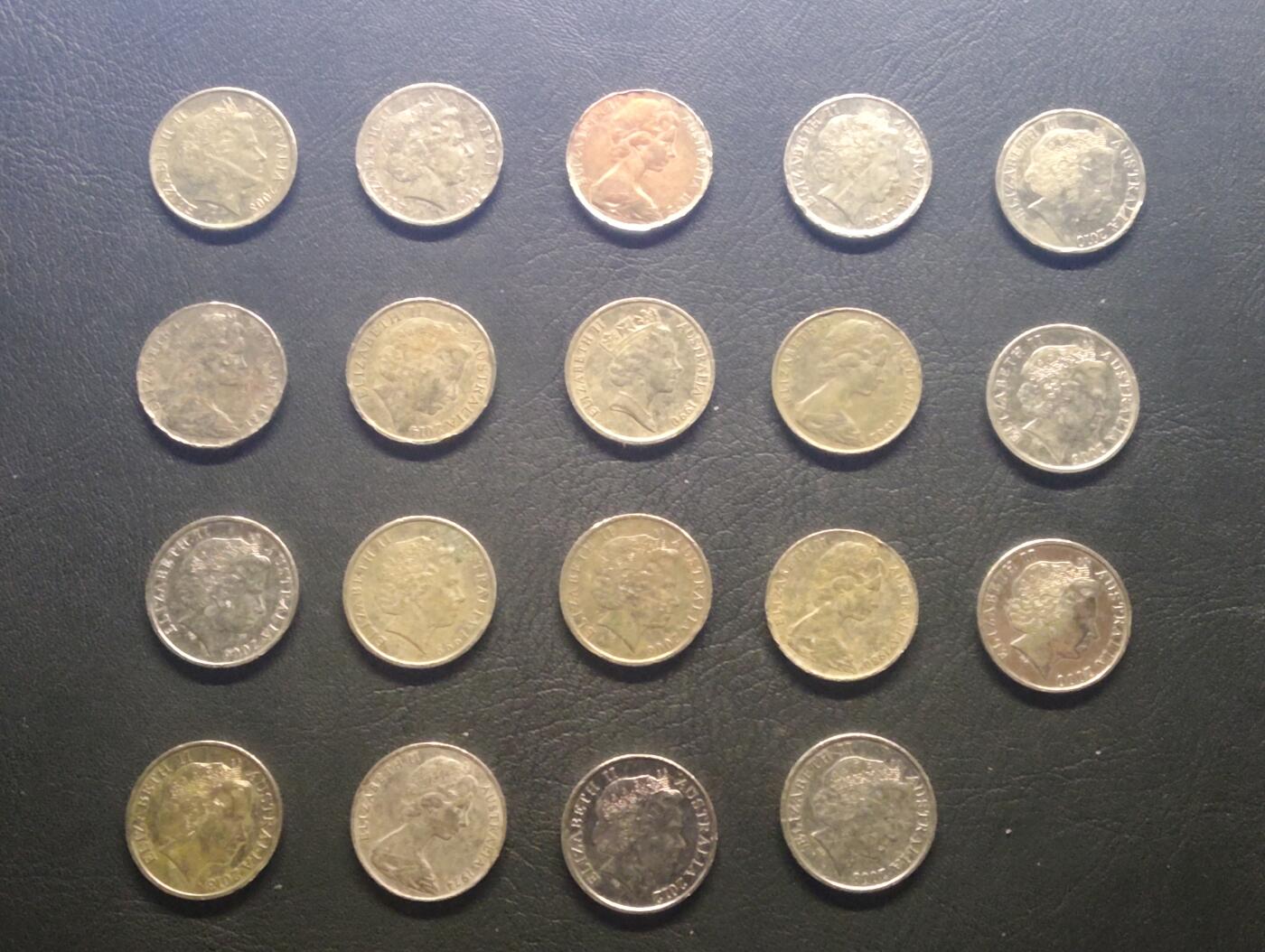 荟藏特别场次第九期——“社长的硬币堆” 澳大利亚10分批量19个