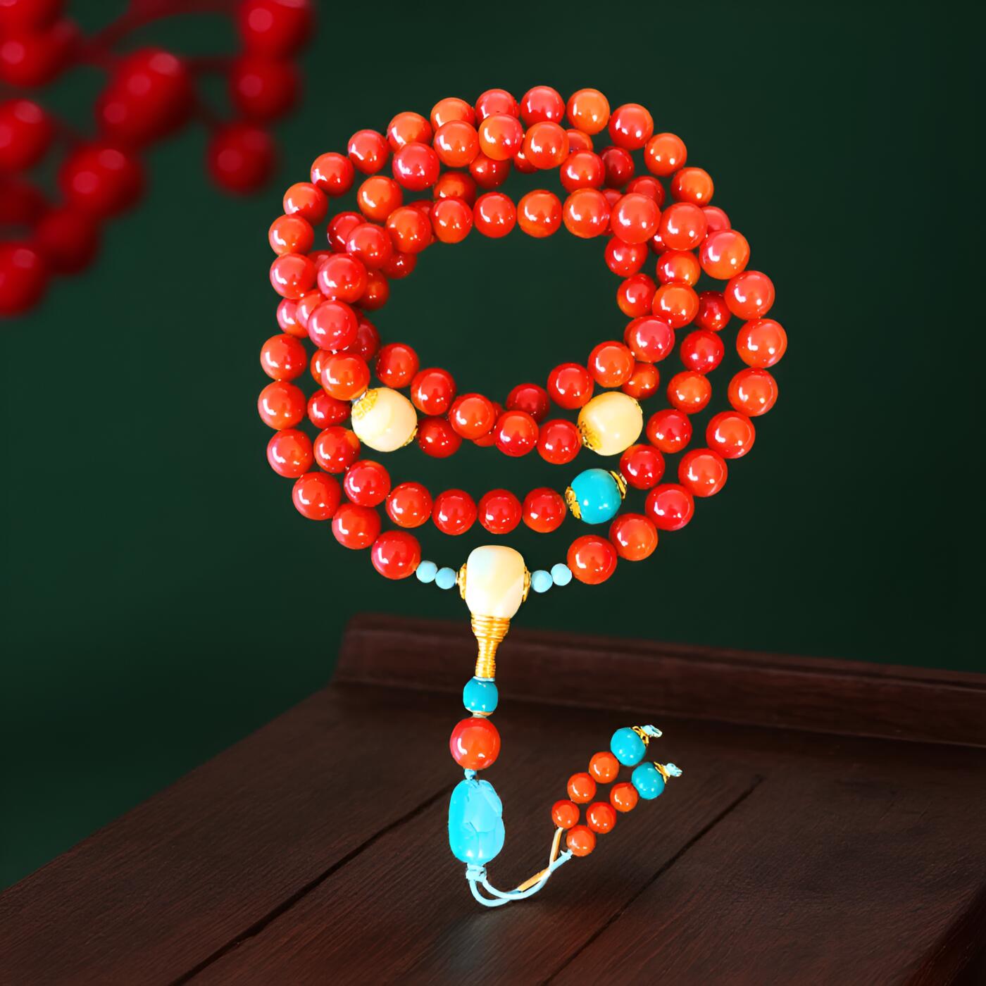 碧月说宝.君子怀瑾·当代和田玉清风专场(三) 原矿双色南红设计款项链