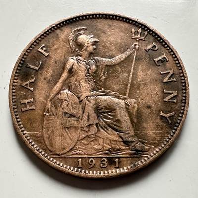 🌹外币初藏🌹🐯2026年第32场   每周二四六晚8️⃣点 接代拍 - 英国 1931年 半便士 