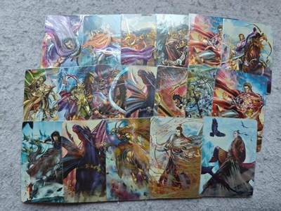 龙虎卡牌-七九场（满200元包邮，无佣金，每周六结拍，欢迎送拍） - 粗闪18张不重复 燎原焱卡 豪杰传