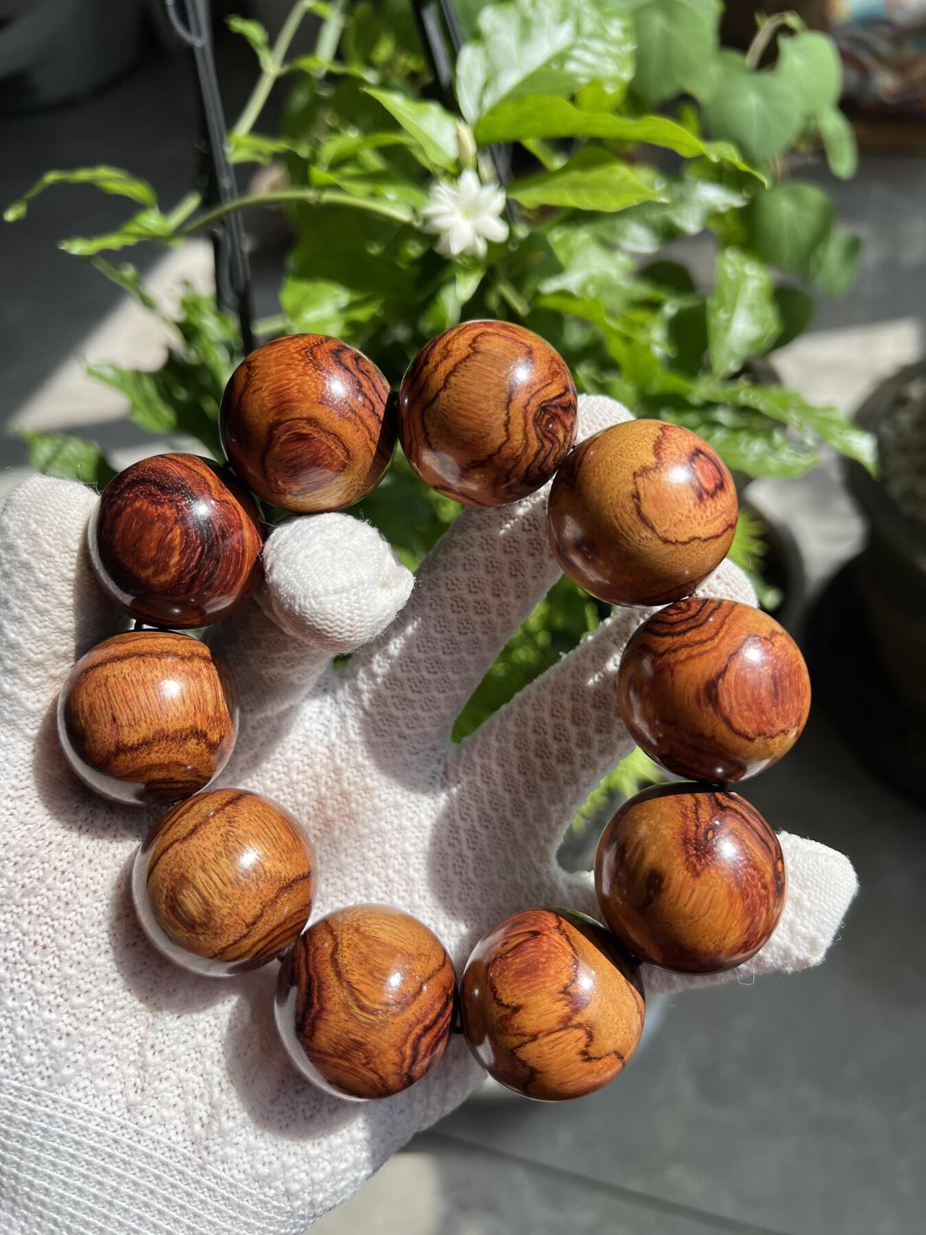 零元拍：海南黄花梨满花鬼眼荧光3.0大手持，手串