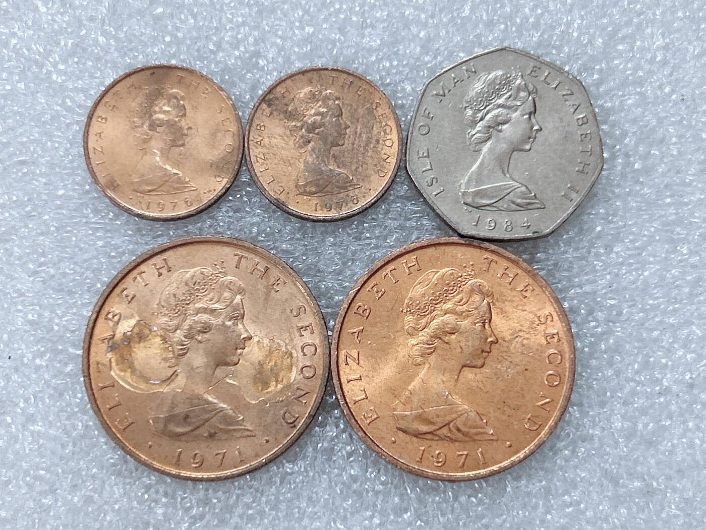 第一海外回流一元起拍收藏 散集专场  第304期 马恩岛硬币 5枚