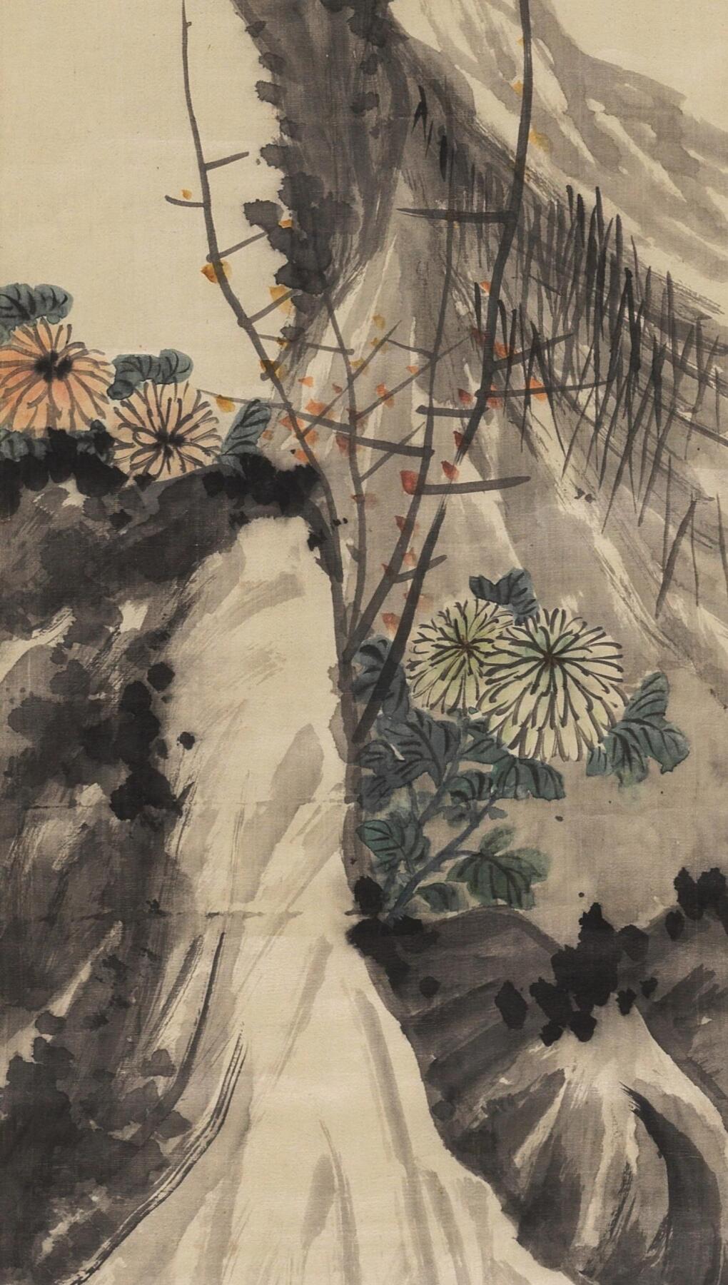 碧月说宝·同一藏家珍藏书画专场 胡公寿 傲霜寒菊