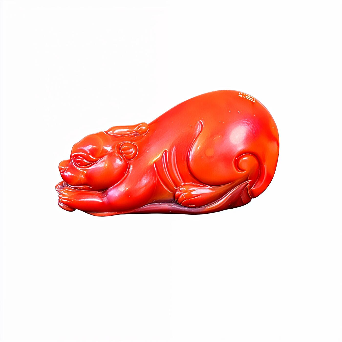 碧月说宝.君子怀瑾·当代和田玉清风专场(三) 苏州名家娄爱武雕南红立体貔貅吊坠