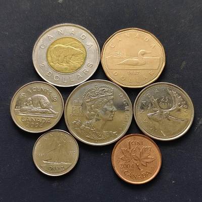 【全场包邮】纯粹捡漏拍512场 - 加拿大1987-2004年7枚套币