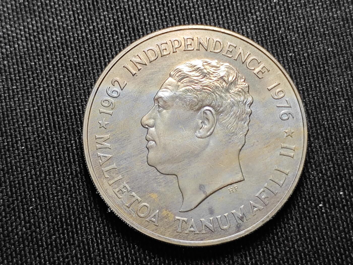 KK钱币收藏小铺   套币专场 2月预留时间 周末发货  1976萨摩亚1元纪念币 带盒 美国建国200周年纪念